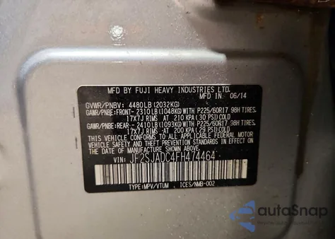 2015 Subaru Forester 2.5I Premium из США, поврежденный, VIN JF2SJADC4FH474464